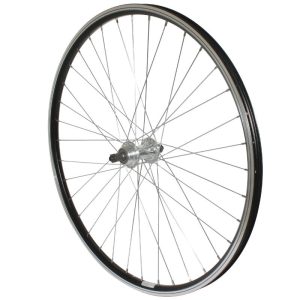 Roue VTT Patin Blocage 26" P2R Arrière Alu Noir Double Paroi Moyeu Alu Roue Libre 7-6V (Entraxe 130 mm)