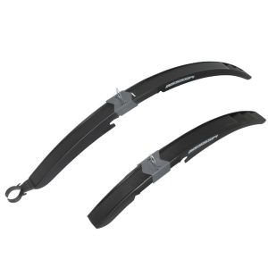 Garde Boue City-VTC Rapide 28" Polisport Mississipi Noir AV+AR Pour V-Brake-Disque (Paire)