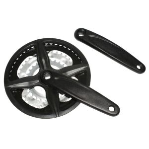 Pédalier VTT P2R 9V. Alu Noir Black-X 170 mm 48-38-28 (Boîtier 113 mm) Avec Pare Chaîne