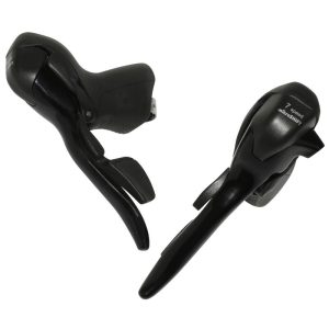 Levier-Manette Route Patin Microshift 7V. Triple Alu Noir Compatible Shimano (Paire Sachet Pour Atelier)