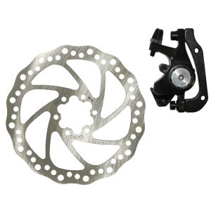 Frein A Disque VTT Mecanique AR (Étrier + Disque) 160 mm Post Mount + Adaptateur International Compatible AR 160 mm Et Va 180 mm