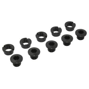 Intravis Crankset Aluminum Newton Black Single Chainring M8X4 (Set 5) - Screw and Chimney