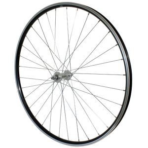Roue VTC Patin 700 X 35 - 28" P2R Avant Alu Noir Double Paroi Moyeu Alu Axe Plein