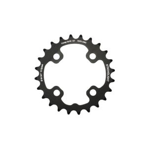 Plateau VTT 4 branches Ø 64 Pour Shimano Xt M785 Stronglight Double 24 dents Intérieur Noir (Pour Extérieur 38 dents) Non Filete - Épaisseur 3.5 mm 10V.