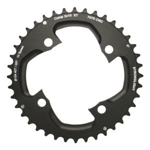Plateau VTT 4 branches Ø 104 Pour Shimano Xt M785 Stronglight Double 40 dents Extérieur Noir (Pour Intérieur 28 dents) Non Filete - Épaisseur 5 mm 10V.