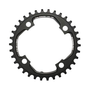 Plateau VTT 4 branches Ø 104 Pour Sram Xo1 Stronglight 34 dents Mono Noir Alu 7075 11V. Narrow Wide - Épaisseur 5 mm