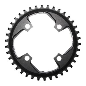 Plateau VTT 4 branches Ø 94 Pour Sram X01 Stronglight 38 dents Mono Noir Alu 7075 11V. Narrow Wide - Épaisseur 5 mm
