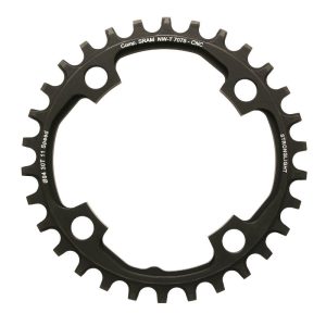 Plateau VTT 4 branches Ø 94 Pour Sram X01 Stronglight 30 dents Mono Noir Alu 7075 11V. Narrow Wide - Épaisseur 5 mm