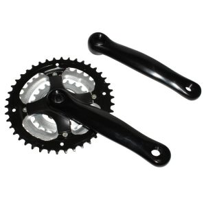 Pédalier VTT P2R 7-8V. Alu Noir 170 mm 42-34-24 (Boîtier 118 mm)