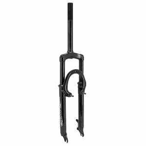 MTB Fork 26 " M-W Suspension Steel Spring-Elastomere for V-Brake and Rotor Black Deb. 50 mm Pivot (240-85 mm) Threaded 1"1-8-25.4 Inner