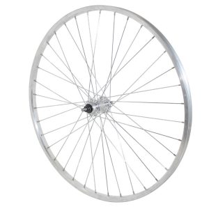 City Wheel Shoe 650X30A (26X1 3-8) Rear Rim and Aluminum Hub Solid Axle Freewheel 1-3V (35-590) (Sold with Nut 10X100) Rim 21C