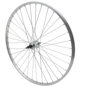 Hybrid Wheel - City Shoe 700 X 28 - 35 Rear Rim and Aluminum Hub Solid Axle Freewheel 7-6V (Sold with Nut 10X100) Rim 19C