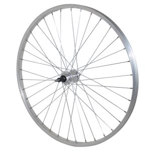 MTB Rim-brake Wheel 26" Aluminum Rear Aluminum Hub Solid Axle Freewheel 7-6V (Sold with Nut 10X100) Rim 21C