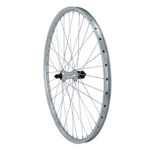 MTB Rim-brake Wheel Lockout 26" Er10 Rear Silver Shimano Hub Qc300 10-9-8V 36 Rim Spokes 21C -Compatible 7V