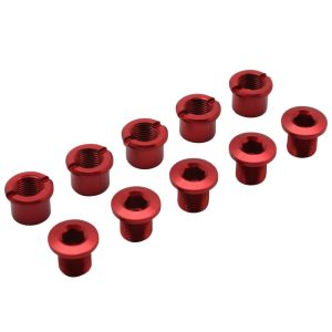 Intravis Crankset Aluminum Newton Red Double Chainring (Set 5) - Screw and Chimney