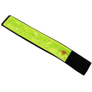 Brassard De Sécurité P2R Jaune Reflechissant Avec 1 LED (Livre Avec Pile Cr2032) (Vendu A L'Unite)