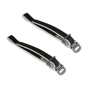 Belt Cleat Stand Black Leather (Pair)