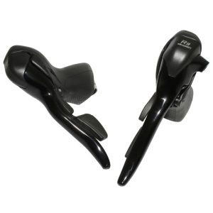Levier-Manette Route Patin Microshift 8V. Double Alu Noir Compatible Shimano (Paire Sachet Pour Atelier)