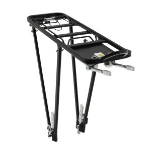 Porte Bagage Vélo Arrière A Tringles P2R Alu Noir Réglable 28"-26"-24''