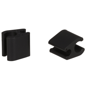 50 clips câble duo black 4,1mm / 4,1mm plastic Elvedes