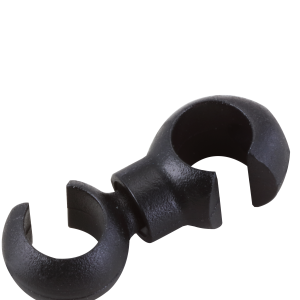 50x Clips articulés Elvedes pour gaine Ø4,3mm - 5,0mm, noir