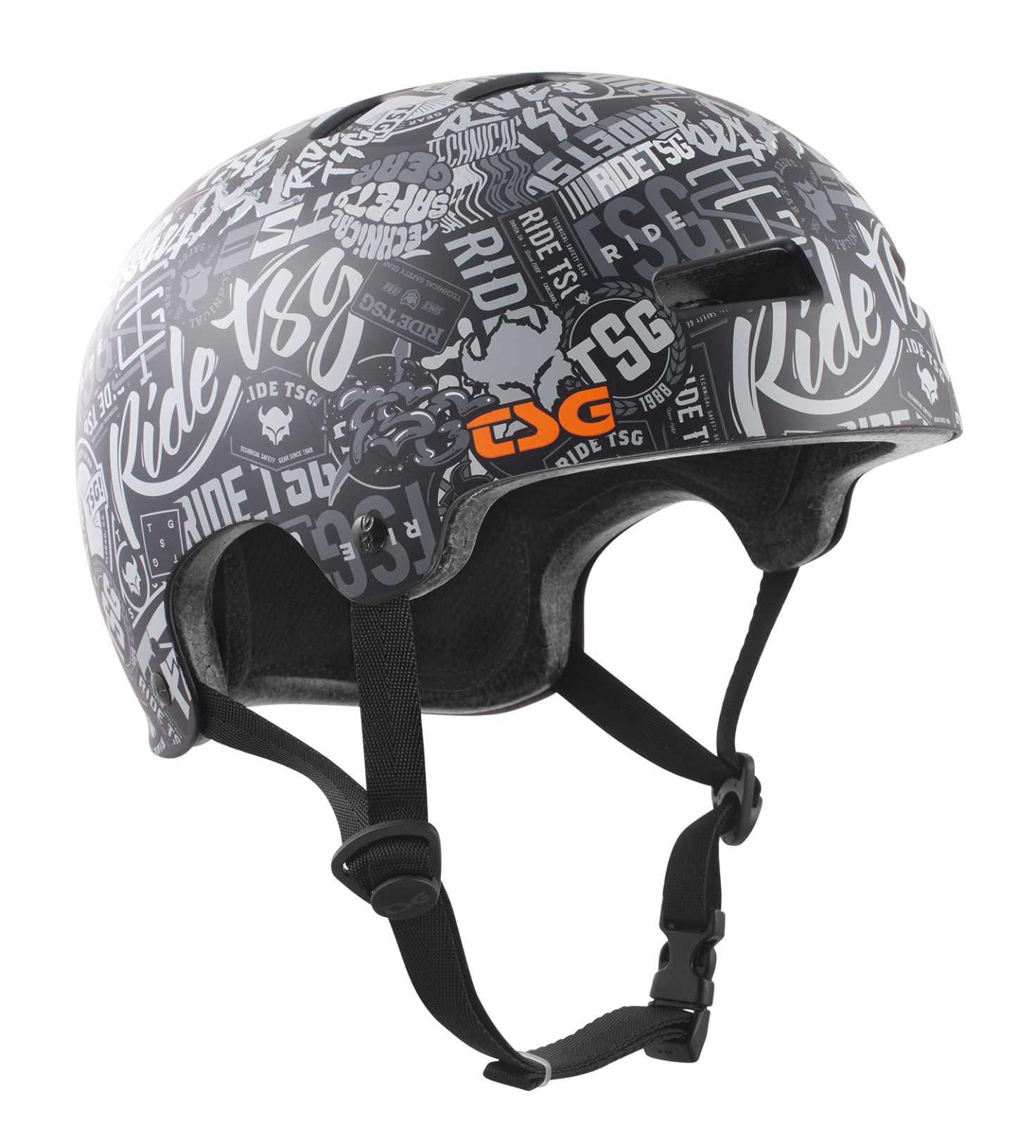Casque TSG Evolution graphic design L/XL stickerbomb – emballage abîmé