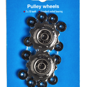 Galets de dérailleur 2 x 10 dents roulements annulaires incl. Elvedes Spacer