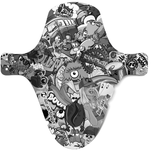 Garde-boue avant Riesel Design KOL:OSS stickerbomb eyecatcher ultra black