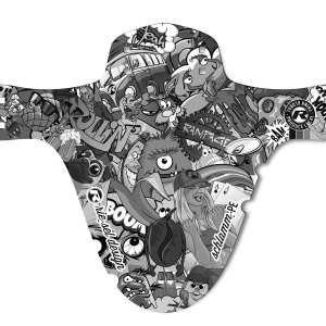 Garde-boue avant Riesel Design SCHLAMM:PE stickerbomb eyecatcher ultra black