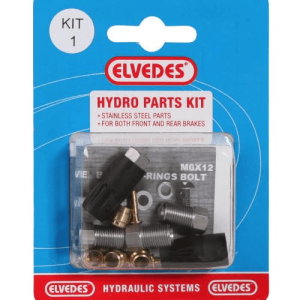 Hydro Elvedes Parts kit 1: M8 + M8 Stainless Steel Parts pour Front et Rear Brakes pour