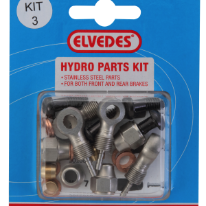Hydro Elvedes Parts kit 3: Banjo + Banjo Stainless Steel Parts for Front and Rear Brakes