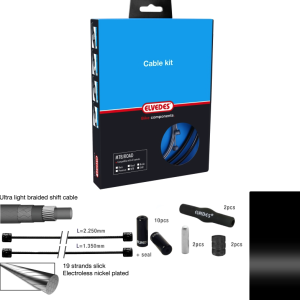 Kit complet transmission Elvedes Pro-Line étanche noir dia.4.2mm