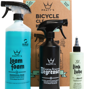 Kit d'entretien Peaty's Bio : Loam Foam 1L, Degreaser 500ml, Link Lube DRY
