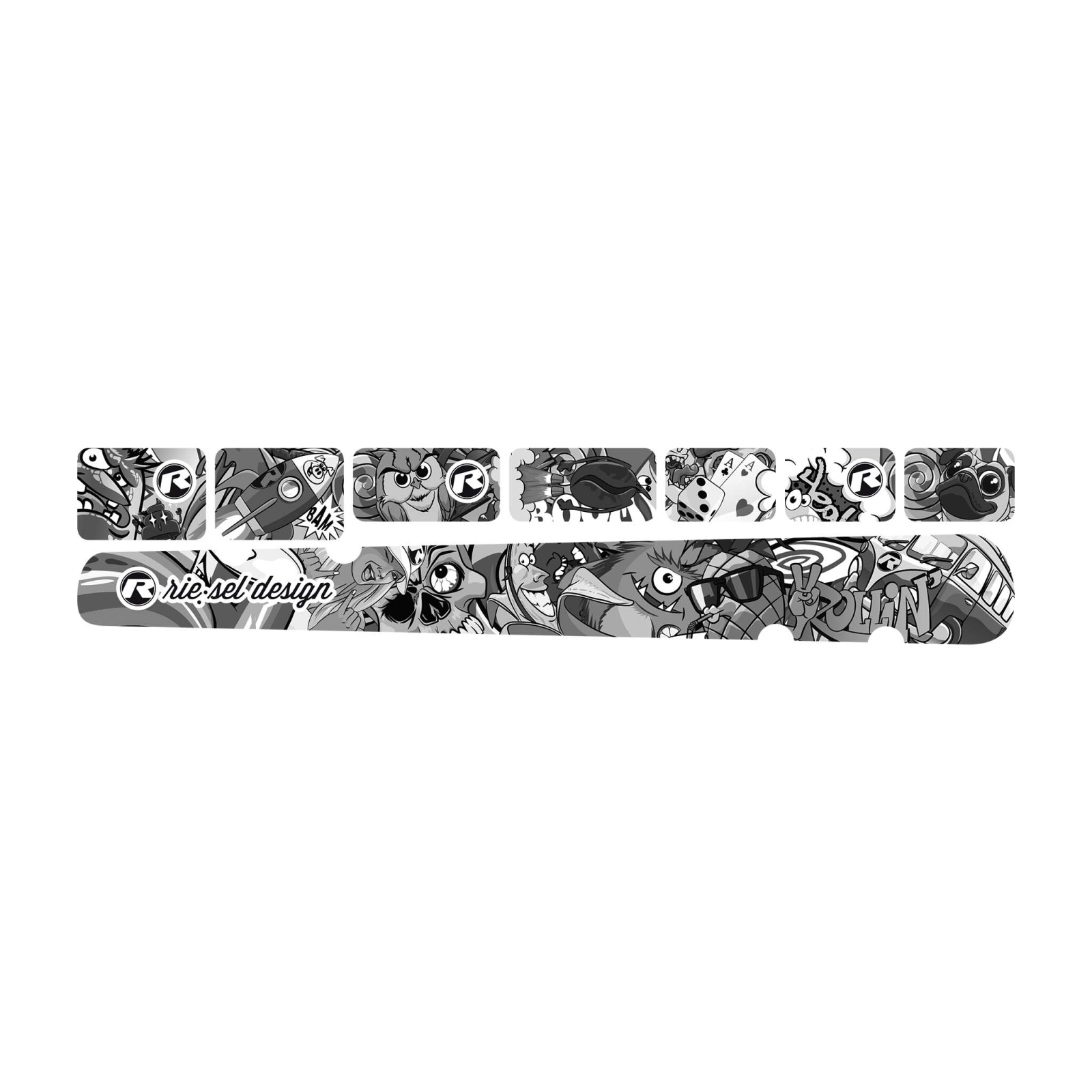 Kit film de protection Riesel Design CHAIN:GUARD bases stickerbomb eyecatcher ultra black