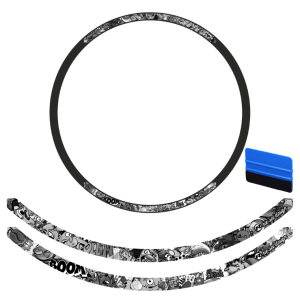 Kit stickers jantes stickerbomb ultra black 25 mm Riesel Design