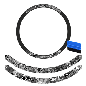Kit stickers jantes stickerbomb ultra black 40 mm Riesel Design