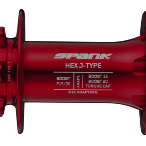 Moyeu avant Spank HEX J-Type Boost F15/20, 32 trous, rouge