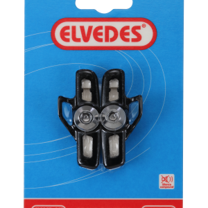 Paire de patins plus porte patins alu route 55mm White Elvedes Compound pour Campagnolo