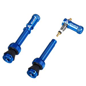 Paire de valves (44mm) + bouchons valve Granite CNC/démonte obus Juicy Nipples