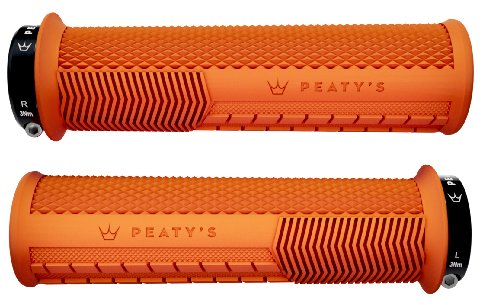 Poignées Peaty's Monarch Knurl épais (32-34mm) Supersoft