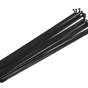 Rayons Funn J-Bend 278mm, Triple Butted 14g stainless steel, 32 pcs, noir.
