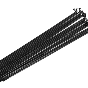 Rayons Funn J-Bend 280mm, Triple Butted 14g stainless steel, 32 pcs, noir.