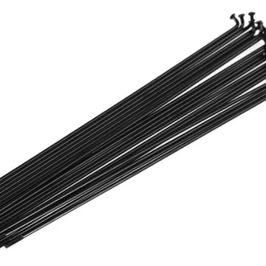 Rayons Funn J-Bend 288mm, Triple Butted 14g stainless steel, 32 pcs, noir.