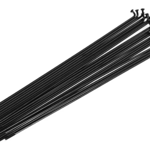 Rayons Funn J-Bend 296mm, Triple Butted 14g stainless steel, 32 pcs, noir.