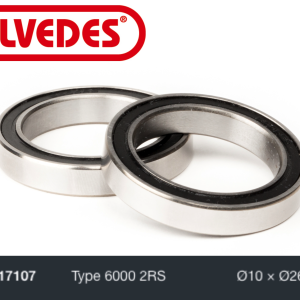 Roulement Elvedes type 6000 2RS Ø10 x Ø26 x 8