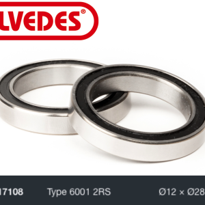 Roulement Elvedes type 6001 2RS Ø12 x Ø28 x 8