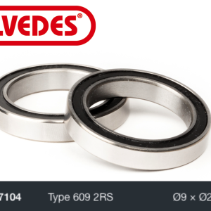Roulement Elvedes type 609 2RS Ø9 x Ø24 x 7