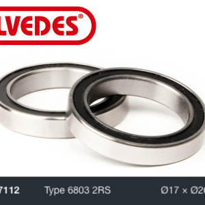 Roulement Elvedes type 6803 2RS Ø17 x Ø26 x 5