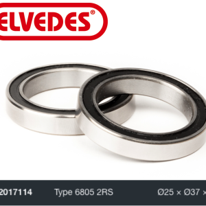 Roulement Elvedes type 6805 2RS Ø25 x Ø37 x 7