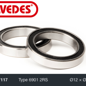 Roulement Elvedes type 6901 2RS Ø12 x Ø24 x 6